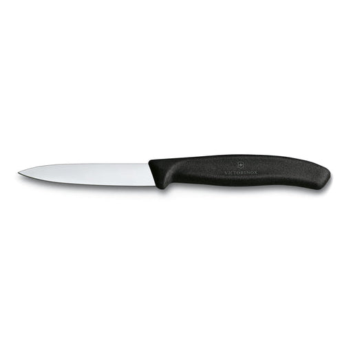 Victorinox 3.25" Black Straight-Edge Pointed-Tip Paring Knife