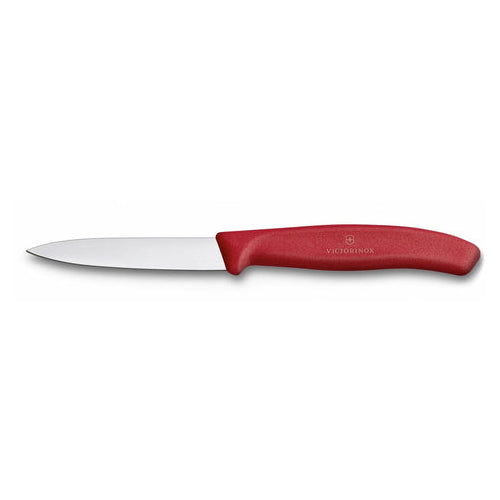 Victorinox 3.25" Red Straight-Edge Pointed-Tip Paring Knife