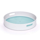 Copco Non-Skid Under-Sink Pantry Cabinet Kitchen Organizer, 18-Inch, White/Aqua Sky