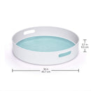 Copco Non-Skid Under-Sink Pantry Cabinet Kitchen Organizer, 18-Inch, White/Aqua Sky