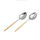 Slice 2pc Salad Server Set Gold