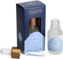 The Trapp No. 20 Water Ultrasonic Diffuser Oil bottle displayed next to its navy and light blue packaging.