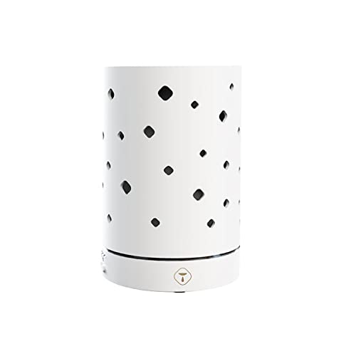 A sleek and modern Trapp 90ml Ultrasonic Diffuser in white, featuring a minimalist design and soft LED lighting.