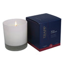 Front view of the Trapp No. 24 Wild Currant Signature Candle box, featuring bold navy and red tones with elegant branding.