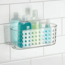 iDesign Plastic Shower Caddy and Bathroom Organizer Basket with Suction Cups – 10.2”x4.8”x4.35”, Clear