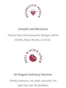 A roll of Dekal Pesach Counter Liner in a gold marble pattern, offering a stylish and clean design for countertops. The label prominently shows "Gold Marble" at the top right corner.