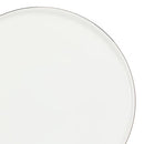 Gibson Elite Lana 16 Piece Bone China Double Plates and Bowls Dinnerware Set, White w/Gold Rim