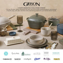 Gibson Home Addlestone 2.65 Quart Round Enamel Cast Iron Dutch Oven Pot With Lid & Dual Handles - Red