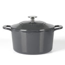 Martha Stewart Gatwick 4 Quart Enamel Cast Iron Dutch Oven - Grey