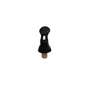 A small, black plastic replacement handle for a hot water urn spout, with a short, white plastic stem.