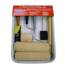 11-piece Linzer paint roller kit with roller covers, tray, and brushes packaged under red label