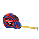 WorkPro 3-meter measuring tape with extended yellow blade, showing the tape in use from a side angle.