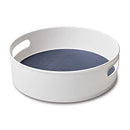 Copco Non-Skid Pantry Cabinet Kitchen Refrigerator Storage Turntable, 12-Inch, White and Blue
