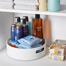 Copco Non-Skid Pantry Cabinet Kitchen Refrigerator Storage Turntable, 12-Inch, White and Aqua Sky