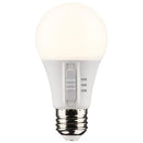 Illuminated LED bulb with warm glow and visible switch