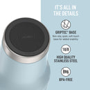 THERMOS Stainless Steel Cup Holder Mug - 40 Ounce, Glacier - Insulated Tumbler with Lid and Straw, Plus Leak-Resistant Slide Lock