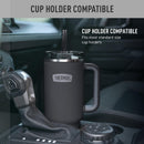 THERMOS Stainless Steel Cup Holder Mug - 40 Ounce, Granite - Insulated Tumbler with Lid and Straw, Plus Leak-Resistant Slide Lock