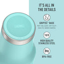 THERMOS Stainless Steel Cup Holder Mug - 40 Ounce, Sea Green - Insulated Tumbler with Lid and Straw, Plus Leak-Resistant Slide Lock