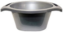Grey plastic wash bowl with a wide 15-inch diameter and 6-inch depth for versatile household use
