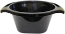 Durable black plastic wash bowl with 15.5-inch wide opening and 6-inch depth