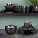 Gibson Dragonstone 16 pc Dinnerware Set Grey Stoneware, Gray -