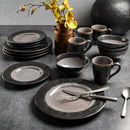 Gibson Dragonstone 16 pc Dinnerware Set Grey Stoneware, Gray -