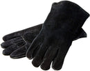 Lodge 18” Leather Outdoor Cooking Gloves - Heat Resistant Gloves for Cast Iron Cooking, Black