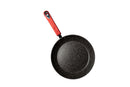 9.5-inch frying pan with red soft grip handle and smooth non-stick cooking surface