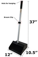 Dustpan with labeled measurements showing 37" height and 12" base