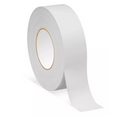 White gaffer’s tape roll measuring 2 inches wide by 60 yards long, with a clean matte finish and visible inner cardboard core.