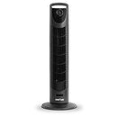 Front view of Fanfair 36-inch black oscillating tower fan