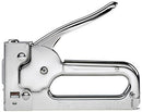 Arrow J21 chrome-finished staple gun with ergonomic handle and compact design.