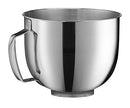 Stainless steel mixing bowl with handle for Cuisinart stand mixer.