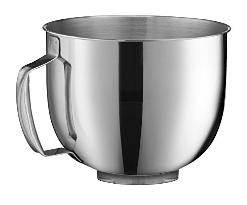 Stainless steel mixing bowl with handle for Cuisinart stand mixer.