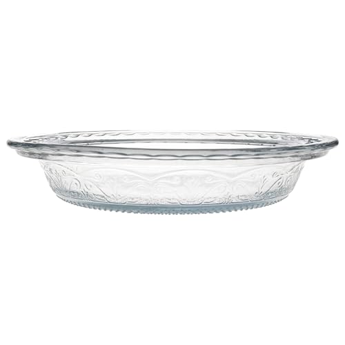Side profile of Anchor Hocking 9.5-inch glass pie plate