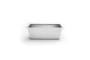 Side profile of mini bread pan on white background