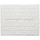 White embossed challah cover with rectangular stitched pattern