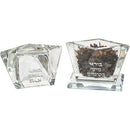 Crystal Havdalah set including besamim holder and candle holder side by side