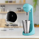 OVENTE Classic Milkshake Maker Machine with 2 Speed Setting, Safety Lock & 15.2 Ounce Stainless Steel Mixing Cup & Rod, Electric Drink Mixer Ideal for Malted Milk, Protein Shakes & More, Blue MS2070BL