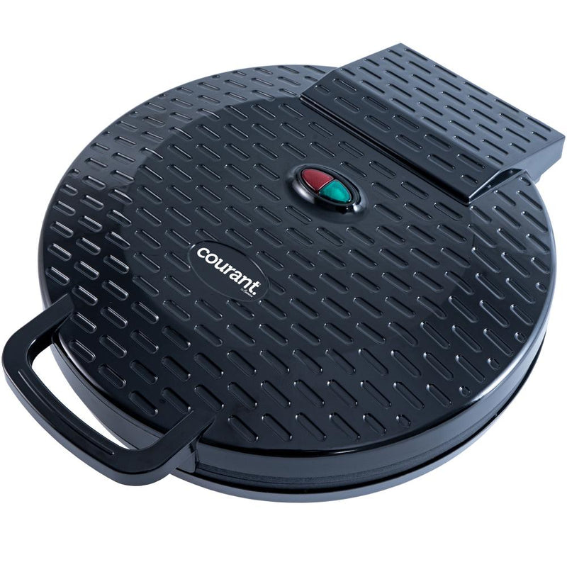 Closed Courant Pizza Maker with textured black finish.