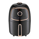 Black and copper Brentwood 2-quart electric air fryer with digital controls.