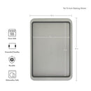 Diagram of KitchenAid 9x13 baking sheet with dimensions and feature icons.