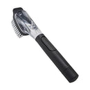 KitchenAid black soap dispensing sink brush with durable nylon bristles and ergonomic handle.