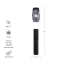 Product diagram showing dimensions and labeled features of the KitchenAid soap dispensing brush with icons for BPA-free and dishwasher-safe properties.