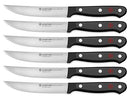 WÜSTHOF Gourmet 6-Piece Steak Knife Set, Black