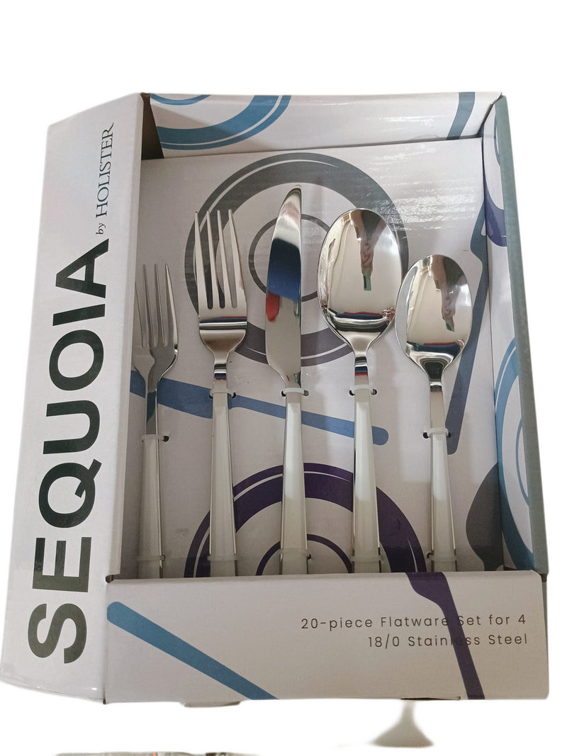 Sequioa White Cutlery Set 20pc