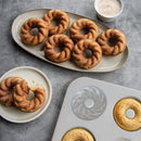 Nordic Ware Formed French Twist Donut Pan, 6 Cavities, Twilight Blue