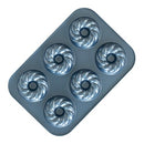 Nordic Ware Formed French Twist Donut Pan, 6 Cavities, Twilight Blue