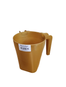 Single gold plastic Negel Vasser wash cup with a square design and ergonomic handle.