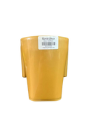 Front view of stacked gold Negel Vasser cups showing compact nesting design.